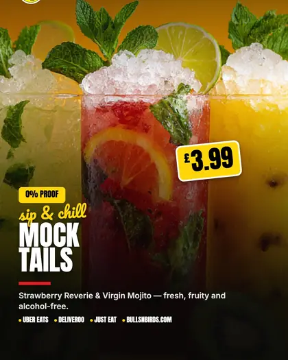 Bulls n Birds post: mocktails, £3.99